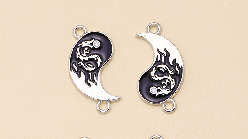 dragon yin yang necklace