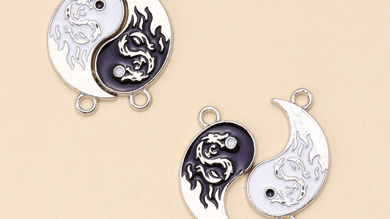dragon yin yang necklace