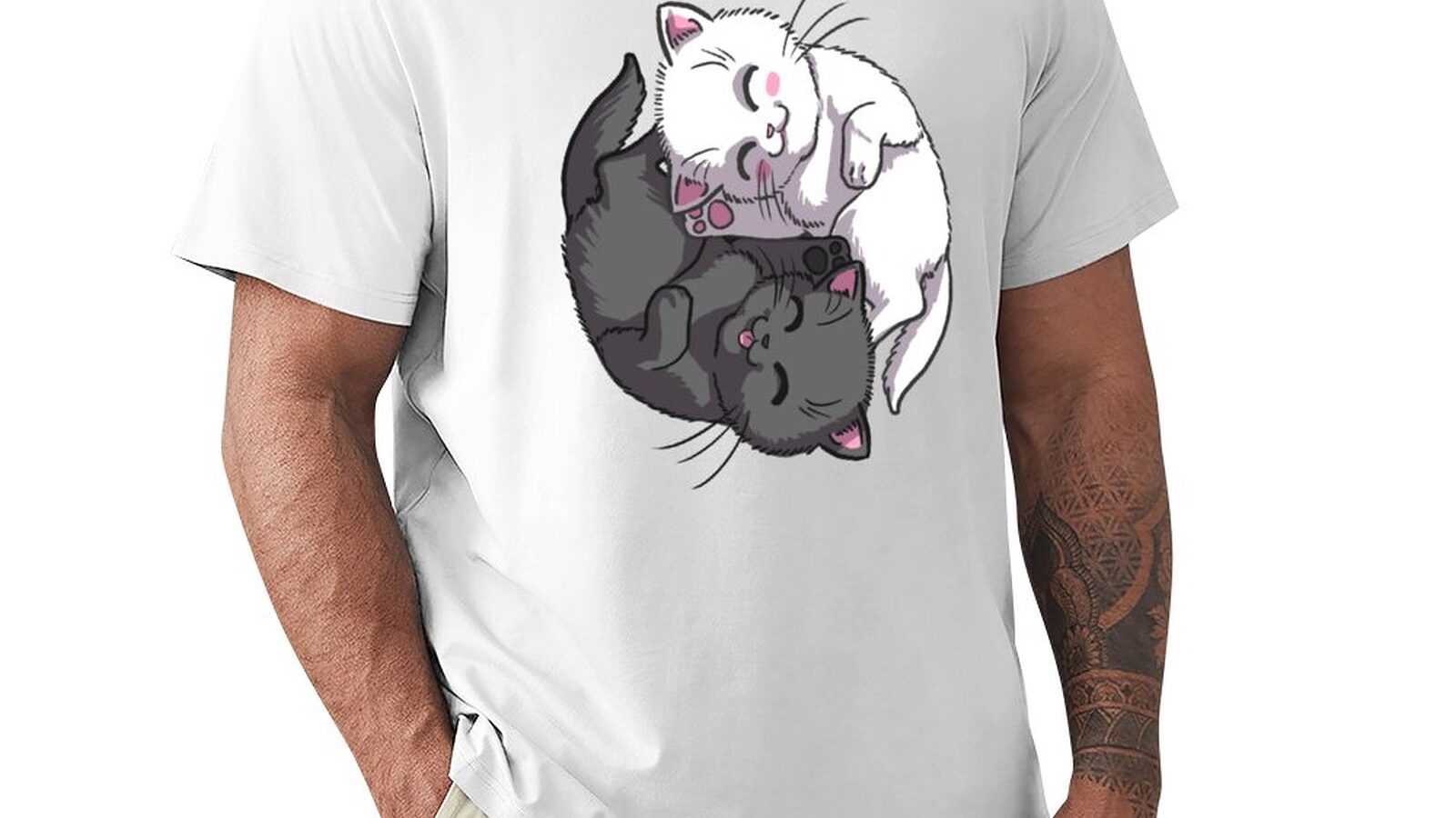 yin yang cats t-shirts