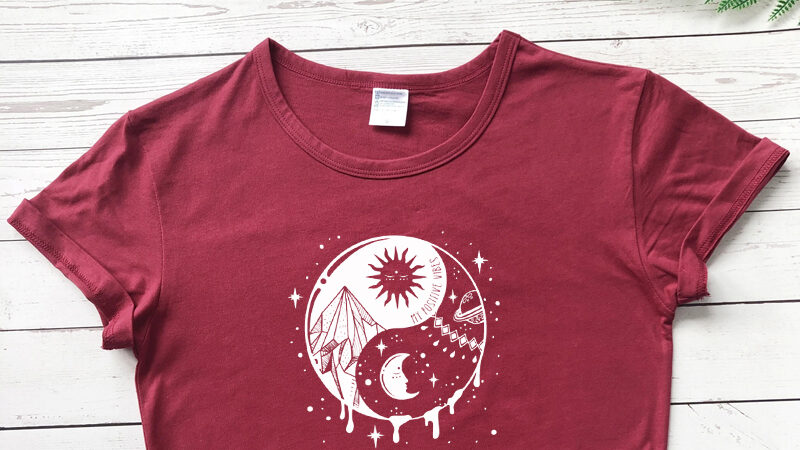 sun and moon yin yang couples t-shirts