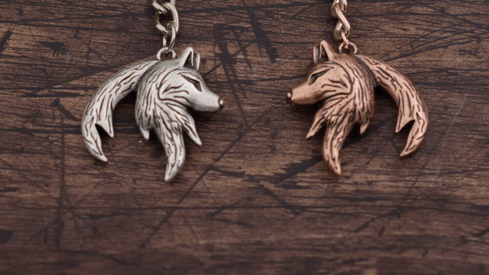yin yang wolf charm bracelet
