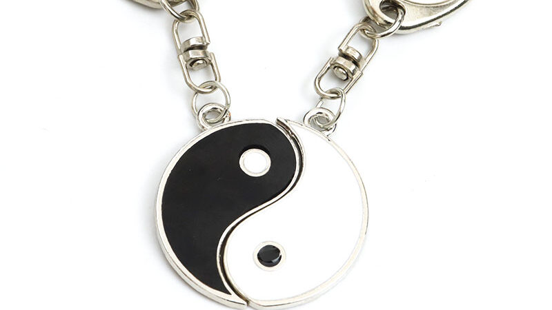yin yang love keychains