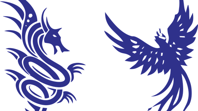 yin yang dragon and phoenix